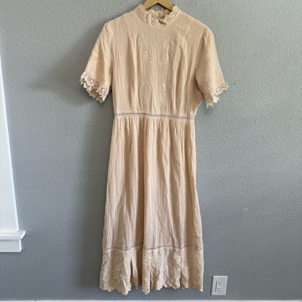 Roolee Salt Brooklyn Heights Textured Gauze Dress Size Medium NWT